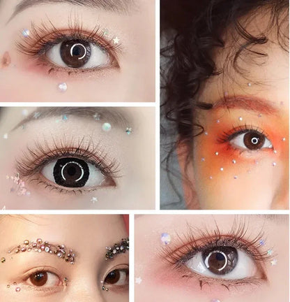 Rhinestone Acrylic Face Decoration Sticker Party Eyes Makeup Crystal Self-adhesive DIY Sticker Girls Face Diamond Tattoo Sticker