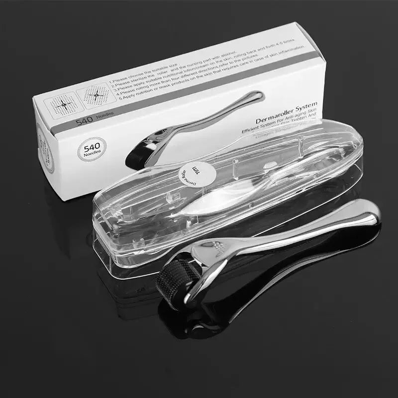 540 Micro Roller 0.25mm Titanium Alloy Micro Needle Derma Roller for Skin Rejuvenation, Hair Growth and Freckle Removal