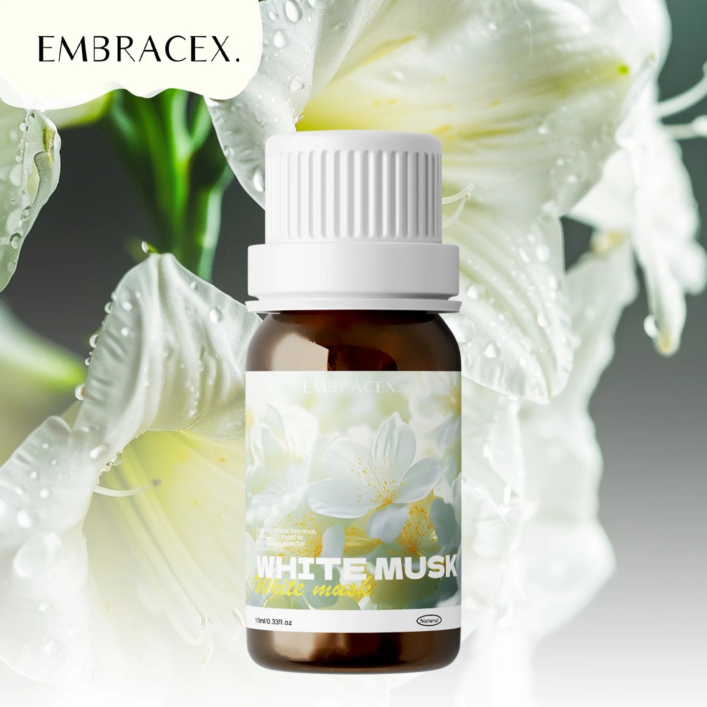 10ml White Musk Oil Rosemary Oil Natural Plant Fresh Aromatherapy for Massage Diffuser, Air Freshener,Car aromatherapy, Gifts