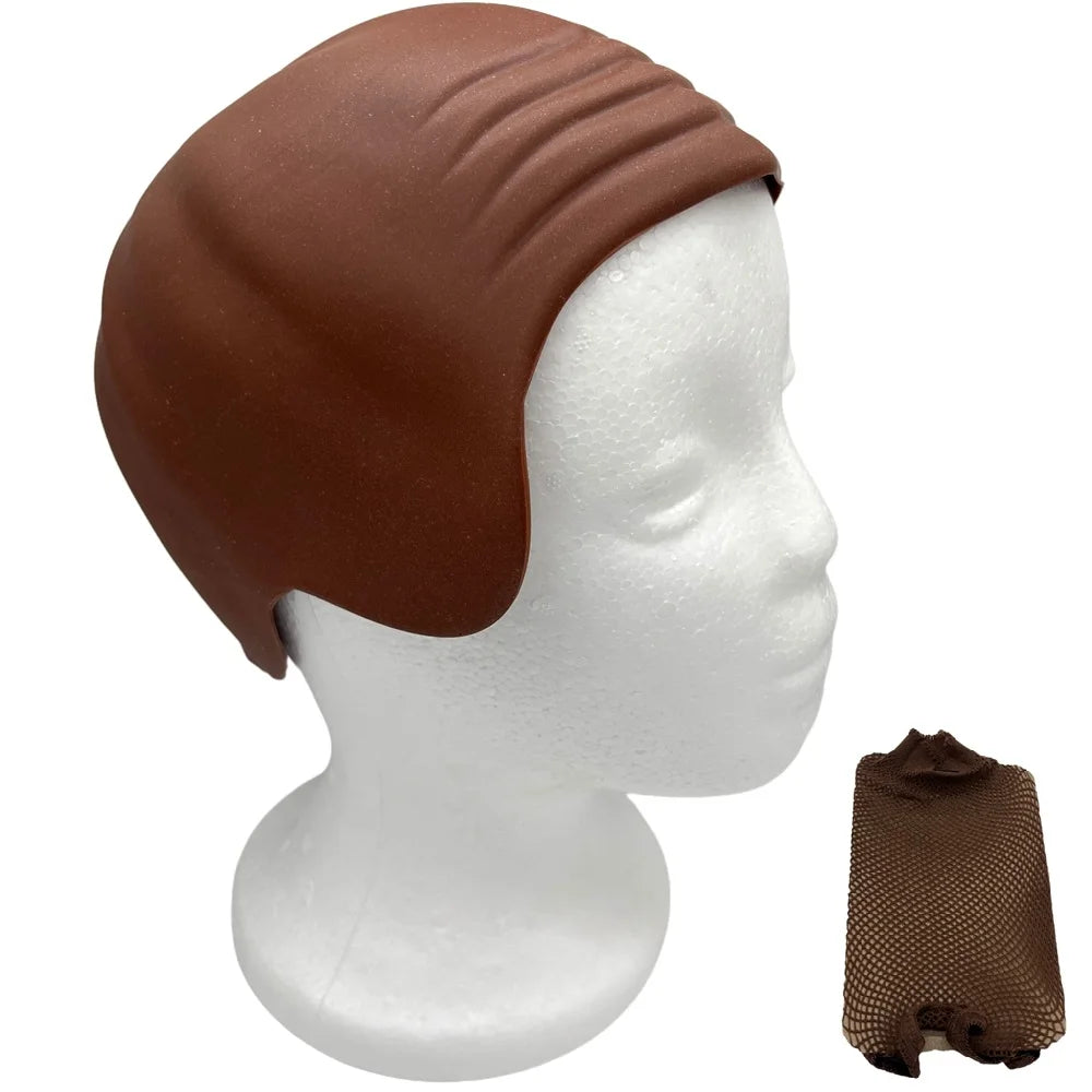 Syhood Halloween Bald Cap Makeup Latex BaldHead Wig Caps Bald Hat Cosplay Costume for Adults