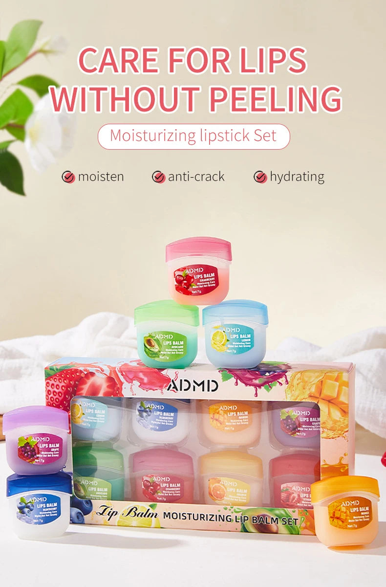 8/4/PCs Lip Balm Moisturizing Lipstick Base Moisturizer Makeup Natural Plant Anti-Cracking Lip Care Petroleum Jelly Lip Balm
