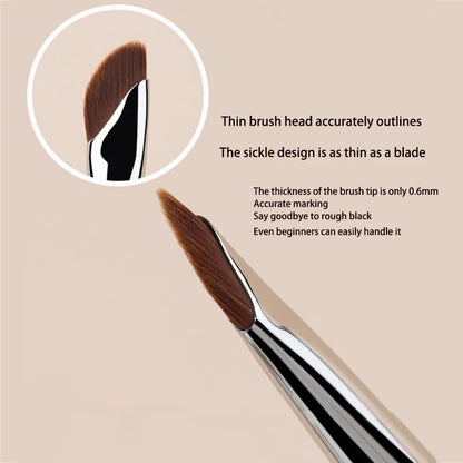 Sickle Eyeliner Brush Eyeshadow Blade Brush Detail Brush Diagonal Eyebrow Brushes Undereyelid To Sleeping Silkworm Makeup Tools