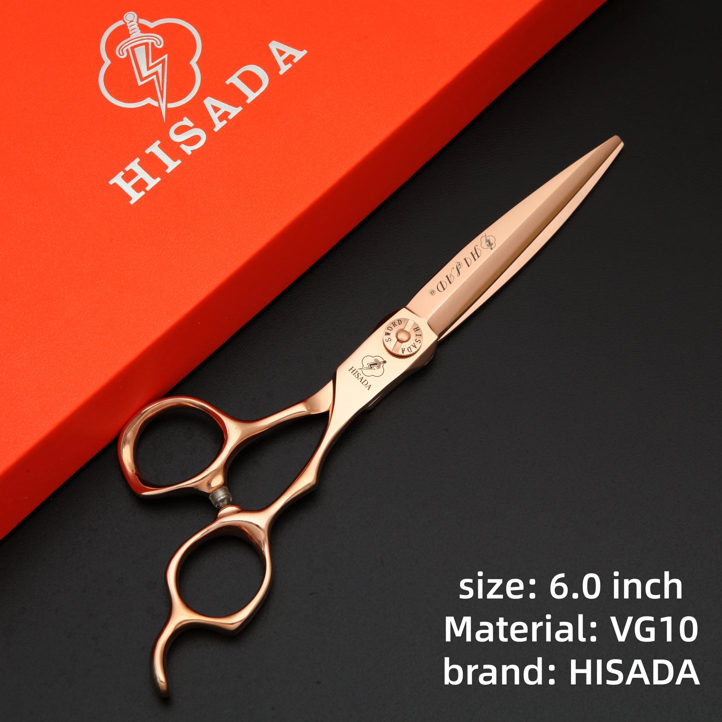 HISADA professional barber scissors Japanese handmade VG10 material scissors 6.0/6.5/7.0 inch hairdressing scissors