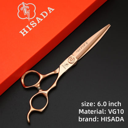 HISADA professional barber scissors Japanese handmade VG10 material scissors 6.0/6.5/7.0 inch hairdressing scissors