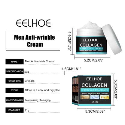 Anti-Wrinkle Cream for Men Mild Moisturizing Removing Wrinkles Firming Lifting Neck Fade Fine Lines Anti-Aging Facial Treatment
