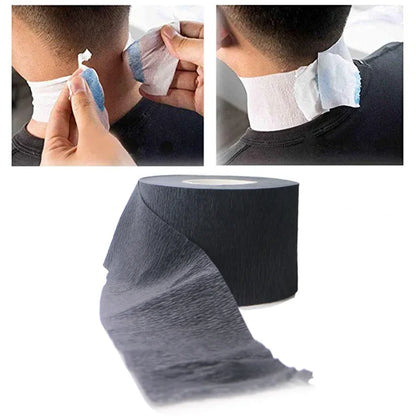 5 Roll/Pack Hair Cutting Accessory Neck Paper Adjustable Barber Dedicated Salon Hairdressing White Black Neck Strips