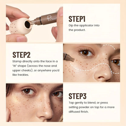 Waterproof Fake Freckles Stamp Pen, Sweatproof Long Lasting, Natural Nude Makeup Light Liquid, Smudgeproof
