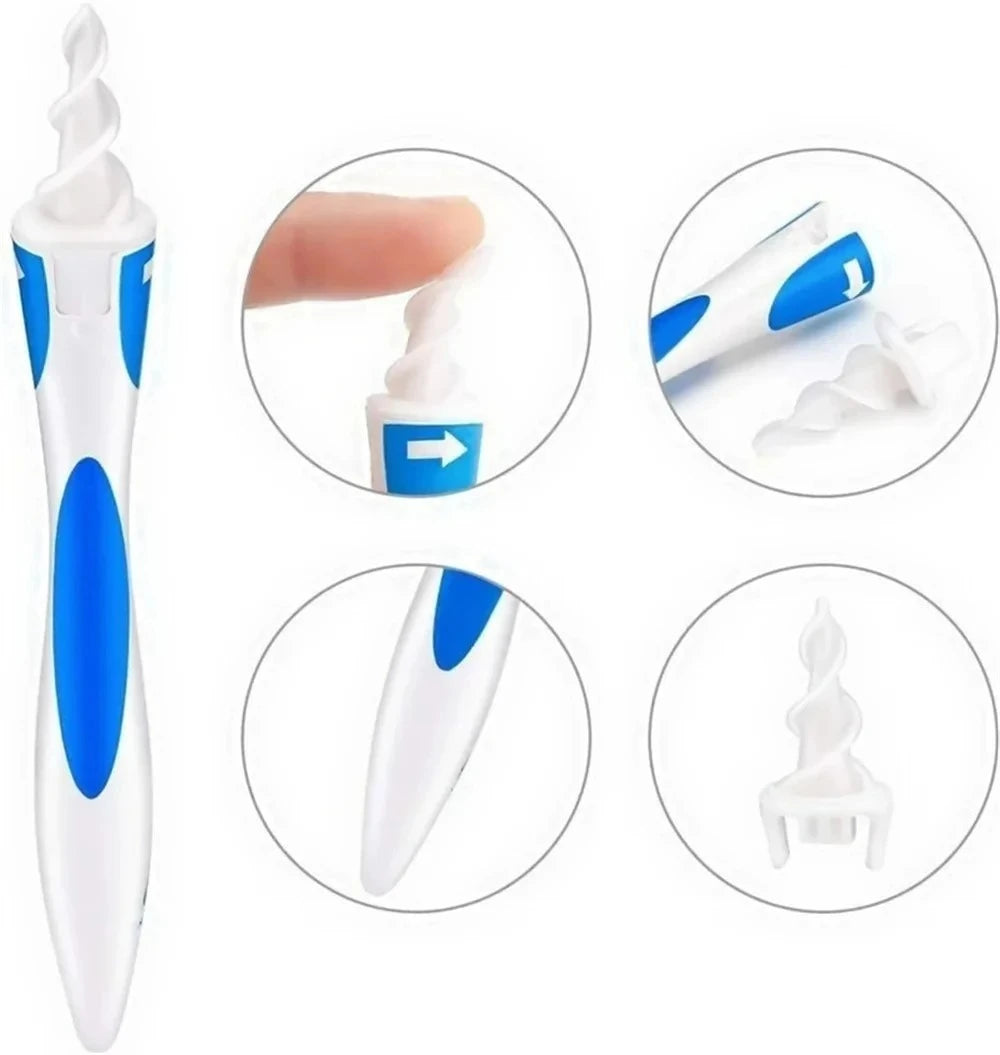 16pcs Ear Cleaning Tools Set Silicone Soft Spiral Ear Scoop Wax Removal Portable Personal Hygiene Ear Care Beauty Gadget