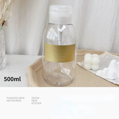 1pc 200-500ML Nail Refillable Bottles Empty Press Pump Dispenser Nail Art Polish Remover Cleaner Makeup Bottle Manicure Tool