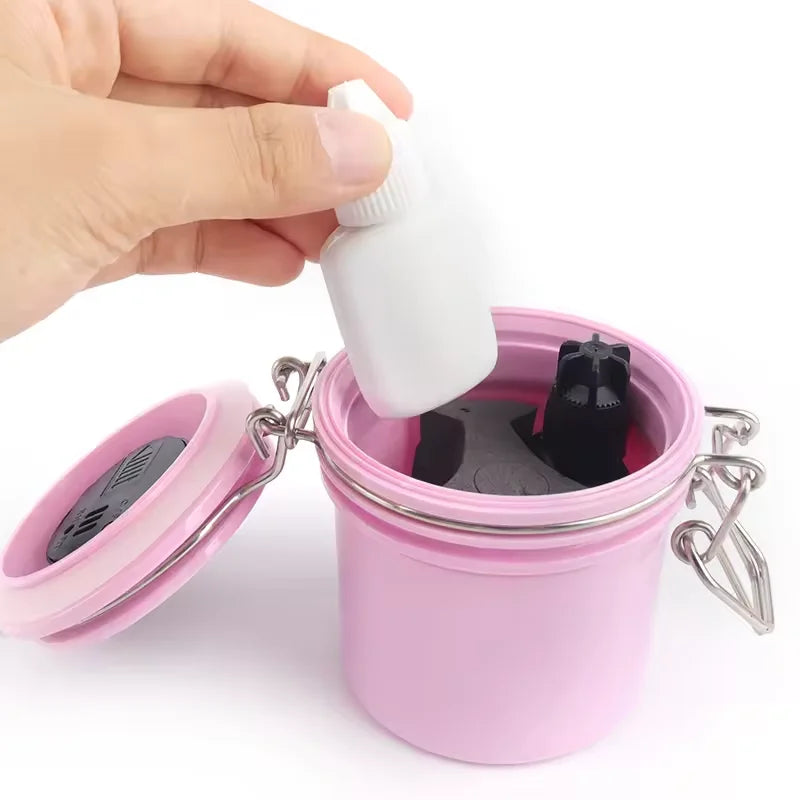 Eyelash Glue Storage Tank Display Temperature Humidity Container Adhesive Stand for False Lashes Extension Grafting Makeup Tools