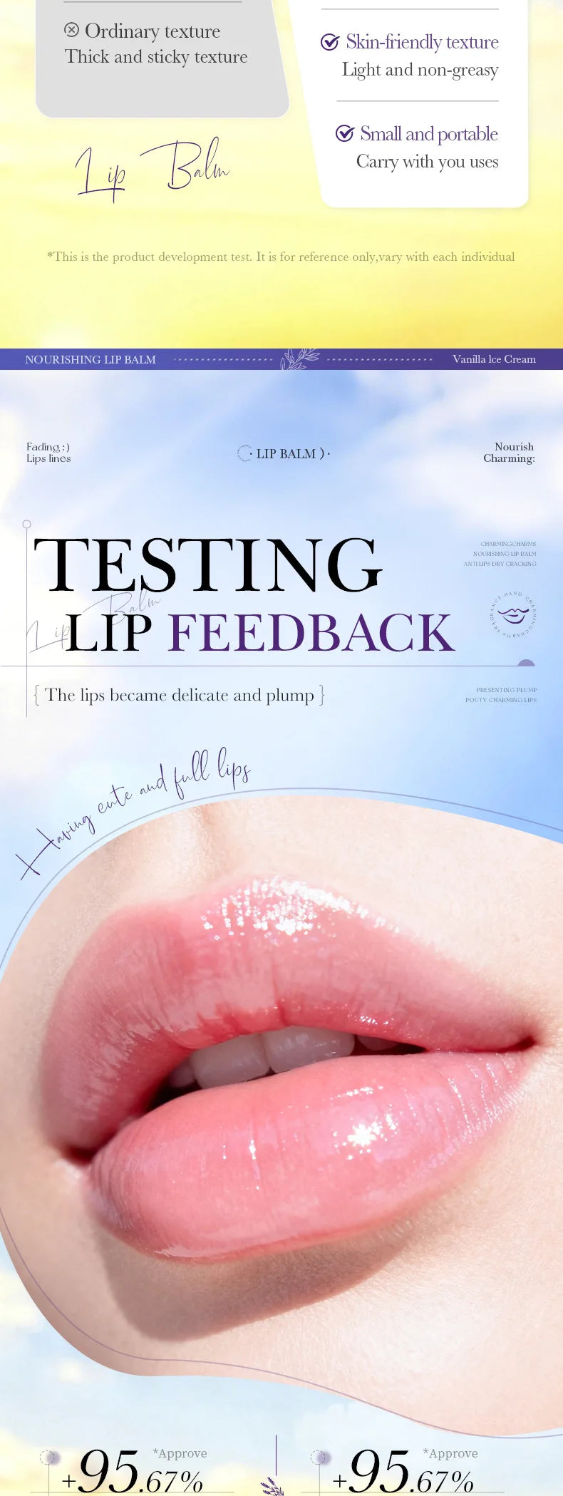 Vanilla Coconut Lip Balm 3.8g – Sweet Dessert-Inspired Scent, Nourishing and Hydrating Formula for Soft, Smooth Winter Lips