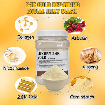 Jelly mask for the face, moisturizing rubber gel mask, deep moisturizing, 11Oz jar, suitable for all skin types, with luxurious