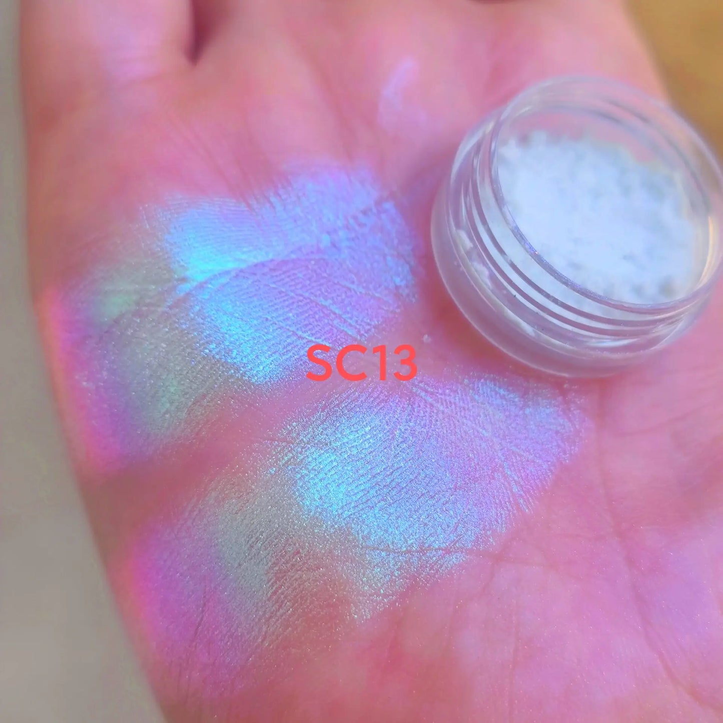 0.25g  White Chameleon Glitter Aurora Pigment Rainbow Highlights Multichrome Pigment Powder