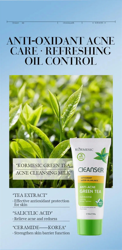 Salicylic Acid Acne Removing Facial Cleanser Natural Herbs Deep Cleaning Pores Oil Control Lighten Acne Moisturizing Skin Care