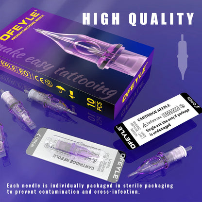 50/20/10PCS Tattoo Cartridge Needles Individual Package Professional Permanent Makeup Sterile Tattoo Needle for Tattoo Machine