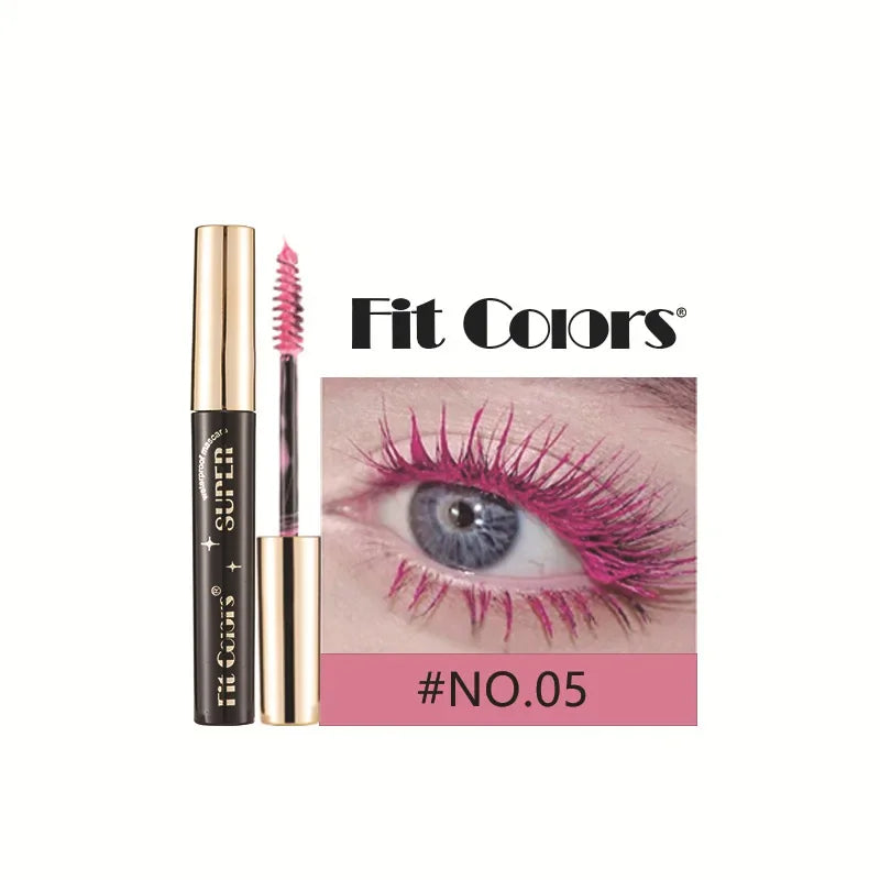 Colored Mascara Waterproof Blue White Black Purple Lengthen Eyelashes 4D Silk Fiber Eyelash Extension Eyes Makeup for Party Use