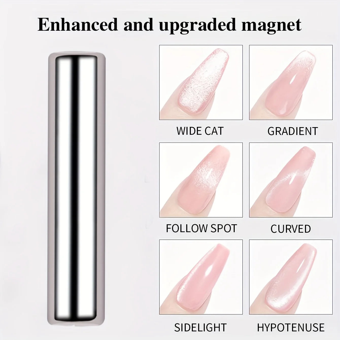 2.5x0.5cm Round Nail Art Cat Eye Gel Magnetic Pen for Gel Nail Polish 3D Cat Eye Nails Painting Strong Stick Manicure