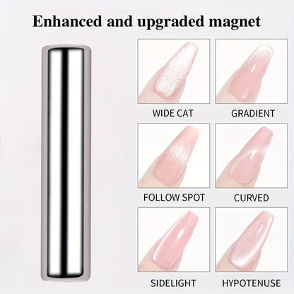 2.5x0.5cm Round Nail Art Cat Eye Gel Magnetic Pen for Gel Nail Polish 3D Cat Eye Nails Painting Strong Stick Manicure