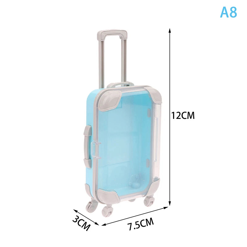 1Pc Simulation Mini Trolley Cases False Eyelashes Makeup Carrying Suitcase ABS Small Toiletry Box Women Travel Gift Box