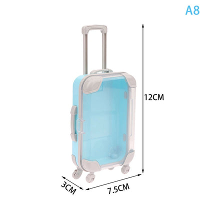 1Pc Simulation Mini Trolley Cases False Eyelashes Makeup Carrying Suitcase ABS Small Toiletry Box Women Travel Gift Box