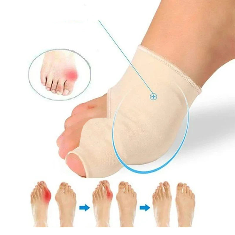 QIWU 1pairToes Corrector Big Toe Separator Protector Bunion Sleeve Straighteners Bunion Corrector Regulator Sock Feet Care Tool
