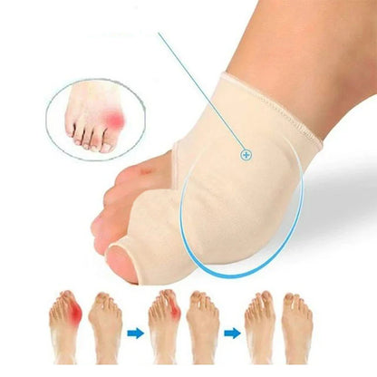 QIWU 1pairToes Corrector Big Toe Separator Protector Bunion Sleeve Straighteners Bunion Corrector Regulator Sock Feet Care Tool
