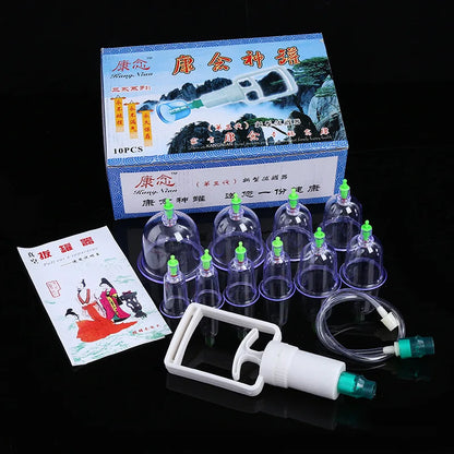 Vacuum Cupping body Massager ventosa Suction Cups jar Set plastic vacuum suction therapy cupping set cans for massage