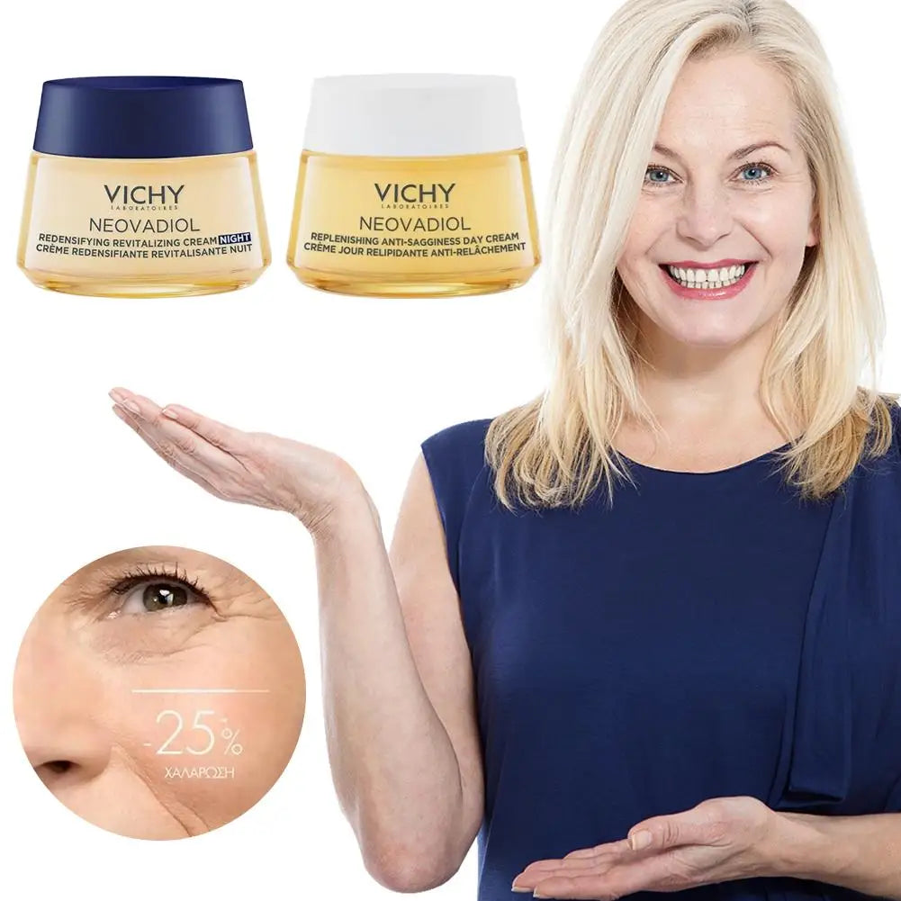 VICHY Menopause Night Cream Day Cream Effective Facial Firming Deep Moisturizing Nourishing Reduce Fine Lines Face Skin Care