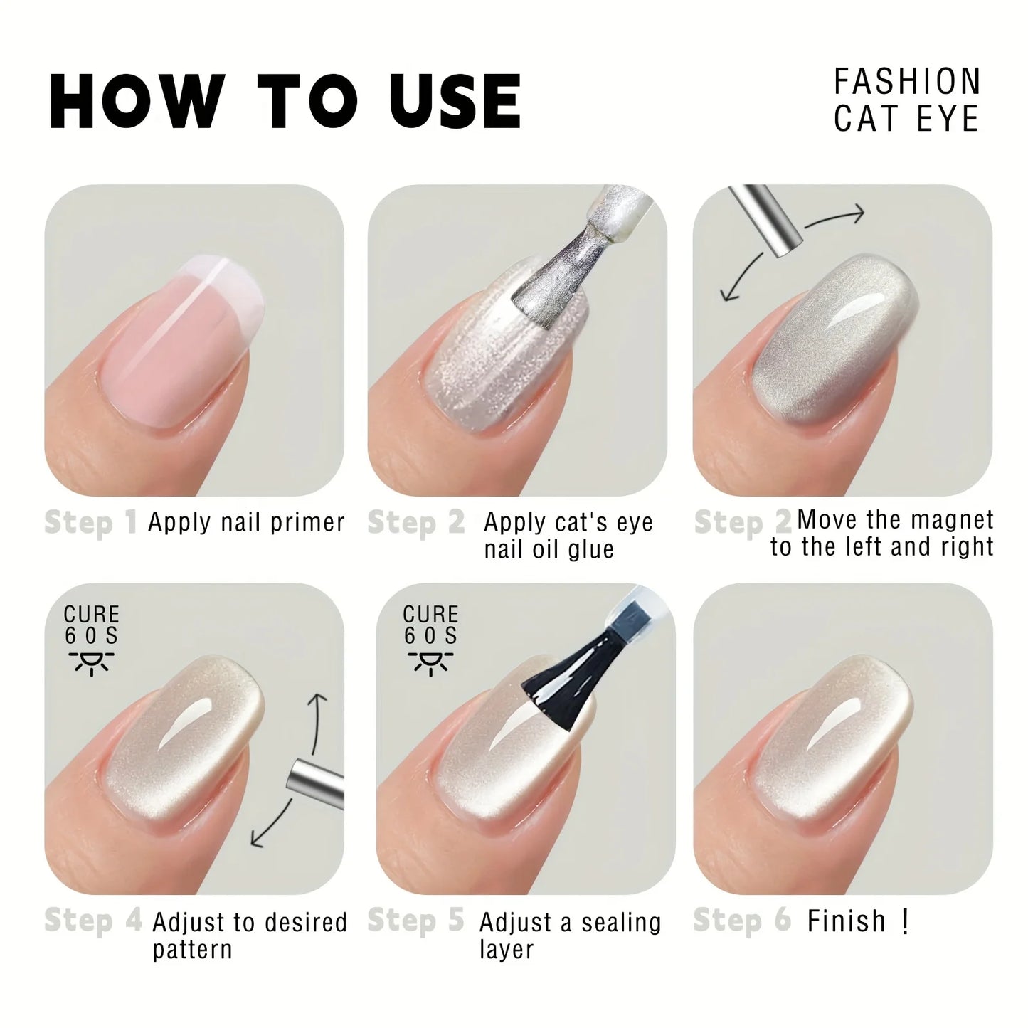 2.5x0.5cm Round Nail Art Cat Eye Gel Magnetic Pen for Gel Nail Polish 3D Cat Eye Nails Painting Strong Stick Manicure