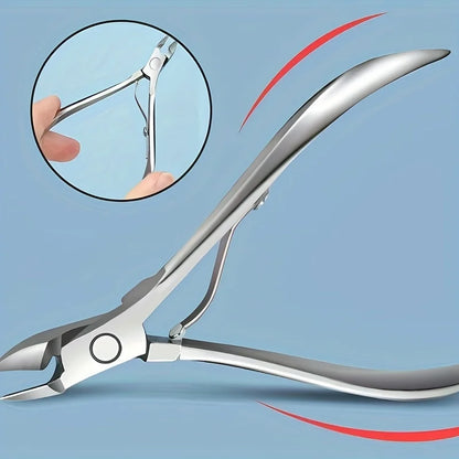 1pc Stainless Steel Cuticle Nipper, Single Piece Dead Skin Remover, Manicure Pedicure Tool, Unscented Nail Care Accessory