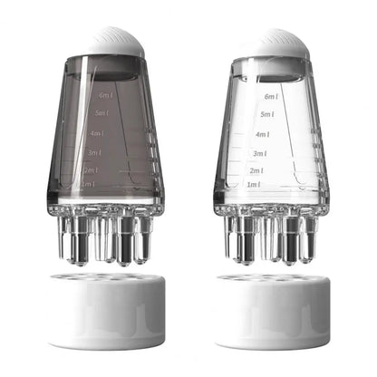Hair Essential Oil Scalp Applicator Comb with Scale Removable Massager Brush 5 Rolling Ball Hair Growth Comb