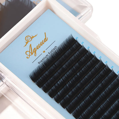 AGUUD 16 Rows Russian Volume Eyelash Extensions 5-25mm Fluffy Faux Mink Black Cashmere Individual Lashes For Extension Cilia