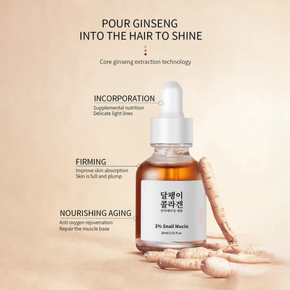 3% Snail Mucin Serum 60% Propolis Nourish Repair Peak Lightweight Moisturizer Non-greasy Skin Essence Revitalizing Facial Serum