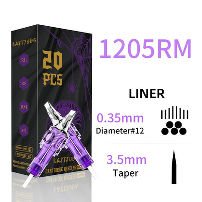 Tattoo Cartridge Needles 20Pcs LASTJUDG Tattoo Needles For Makeup Permanent Tattoo Machine Kit Safety Disposable Tattoo Needles
