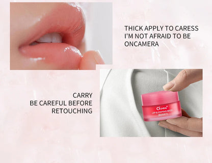 O'CHEAL 1 Pcs Sleeping Mask Maintenance Moisturizing Lip Gloss Mask Cream Plump Lips Serum Care Nourishing Lip Mask Balm