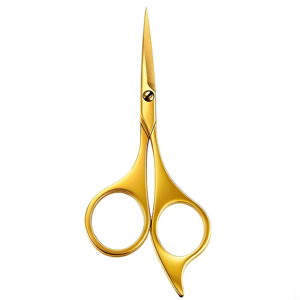 1Pc Eyebrows Scissors Stainless steel Eyelash Facial Hair Nose Hair Scissors Multi-Purpose Hair Trimming Beauty Makeup Scissors