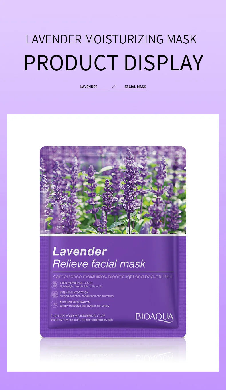 8pcs BIOAQUA Fruit Face Mask Moisturizing Facial skincare Anti-aging Whitening Facial Masks Face Sheet Mask Skin Care Products