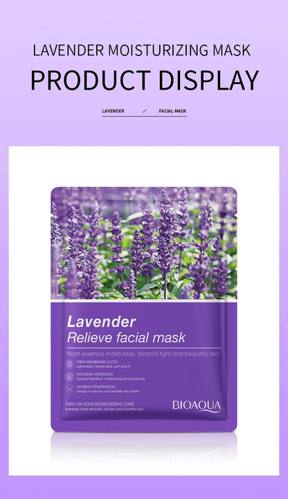8pcs BIOAQUA Fruit Face Mask Moisturizing Facial skincare Anti-aging Whitening Facial Masks Face Sheet Mask Skin Care Products