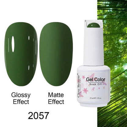Clou Beaute 15ml Nail Gel Polish Warm Color Dark Red Brown Semi Permanent Nail Art Manicure Soak Off LED UV Varnishes Lacquer