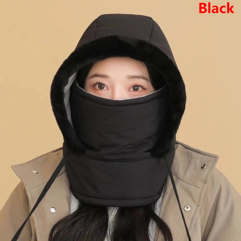 Unisex Down Cotton Women Men Balaclava Winter Hat Beanies Warmer Windproof Full Face Mask Caps Outdoor Bonnets Thickened Scarves