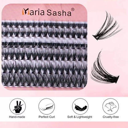 MARIA Individual Lashes Eyelash Book Clusters Extensions False Eyelash DIY Eyelash Extensions Makeup Kit Lashes