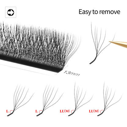 XIUSUZAKI YY 3D 4D 5D 6DW Lashes L/LU/M Curl W Eyelashes Extension Premade Fans Volume Individual False Lashes Extensions Shop