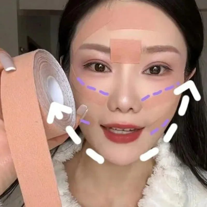 2.5CM*5M Instant Facial Lift Tape Face Neck Eyes Skin Lifting Tool Wrinkle Removal Sticker V Face Elastic Bandage Skin Care Tool