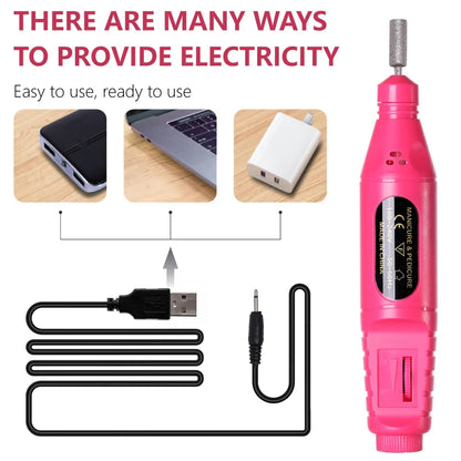 LINMANDA Electric Nail Drill Machine Nail Art Tools Machine Manicure Milling Cutter Nail Art Nail Drill Pen Salon Nail Equipment