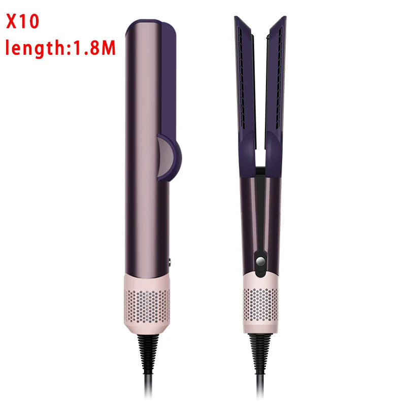 2 IN 1 Professional Hair Straightener & Hair Dryer Heat-Up Hair Flat Iron, Negative Ion Iron Long-Lasting Styling Tool 1.8M