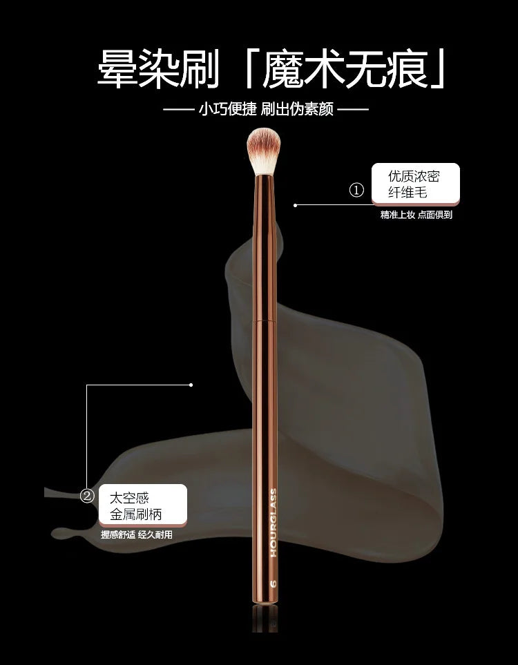 1pc Crease Makeup brushes Eyeshadow Make up brush #6 Small Highlight Eye Shadow Beauty tool Metal Handle High quality