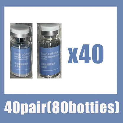 Blue Copper Peptide Freeze-Dried Powder Set Oligopeptide Anti Wrinkle Essence Shrink Pores Acne Treatment Skincare Serum