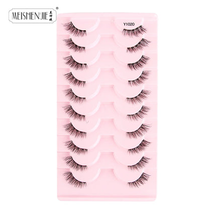3/10 Pairs Half Lashes Cat Eyelashes Natural Long Handmade 3D Mink Lashes Makeup Tool Reusable Fake Eyelash maquillaje Faux Cils