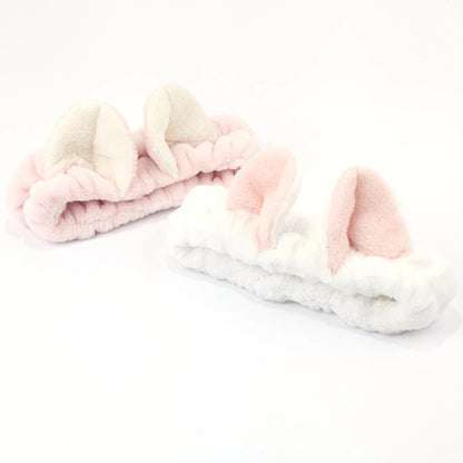 Hairband Cat Coral Plush Headband Cute Soft Hair Bow Headband Hairband Wash Hair accessories Elastic headband accessories