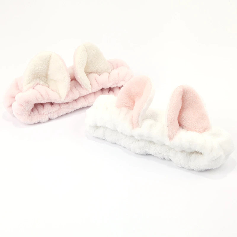 Hairband Cat Coral Plush Headband Cute Soft Hair Bow Headband Hairband Wash Hair accessories Elastic headband accessories